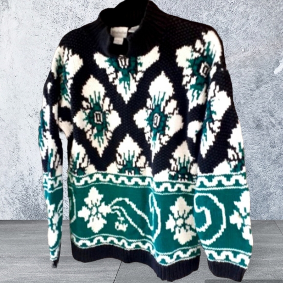 Distinction Vintage 90's Hand Knitted Pullover Sweater - Picture 3 of 6